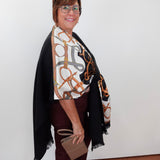 Black Motif Pull Through Wrap