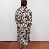 Leopard Corduroy Shirt Dress