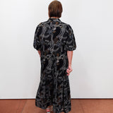 Long Tiered Dress W/ Elbow Sleeves