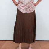 Hickory Pull-On Pleated Skirt