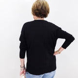 Oversized Pullover W/ Roll Edge Neck Trim