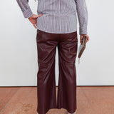 Faux Leather Pull-On Pant