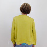 Colorwashed Terry Cropped Cardigan