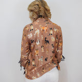 Collared Button Front L/S Blouse