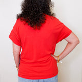 S/S Frill V-Neck Top