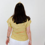 Striped Cinched Waist Tee - TresChicTexas