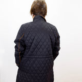 Zip Front Quilted Cinched Waist Jacket