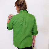 Linen Ruched Sleeve Shirt