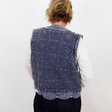 Embroidered Scalloped Vest