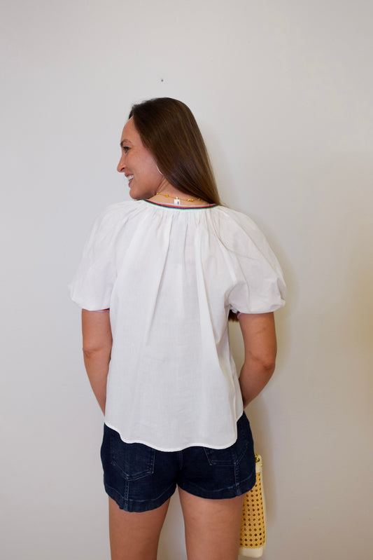 Embroidered Detail Blouse