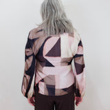 Geometric Print Satin Top