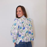 3/4 Sleeve Floral Blouse