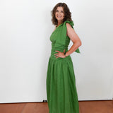 Linen One Shoulder Maxi Dress - TresChicTexas