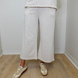 Soft Melange Terry Cropped Pants