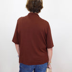 Funnel Neck Elbow Sleeve Knit Top - TresChicTexas