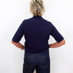 Funnel Neck Elbow Sleeve Knit Top - TresChicTexas