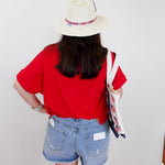 Americana Sparkle Bow Tee - TresChicTexas