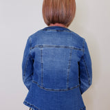STRETCH DENIM MOTO JACKET