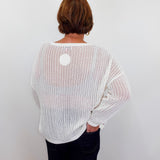 Flag Open Knit Coverup Sweater