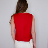 LINED HORN BUTTON FRONT VEST