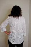 EMBROIDERED EYELET BLOUSE