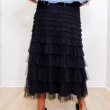 Tiered Tulle Pull-On Skirt