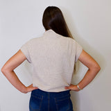 Ottoman Cap Sleeve Sweater Vest