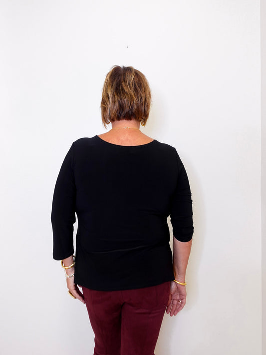 Silky Knit Scoop Neck Top