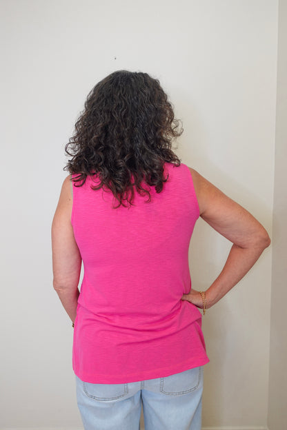 V-NECK TANK TOP W/SIDE OPEN