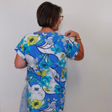 Coastal Cotton Kaftan Dress