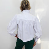 Puff Long Sleeve Button Down Blouse - TresChicTexas