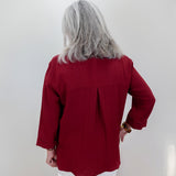 3/4 Sleeve Button Down Blouse - TresChicTexas
