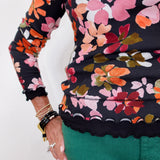 3/4 Sleeve Mock Neck Top