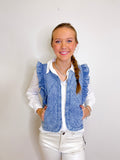 RUFFLE QUILTED VEST