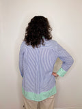 MIXED STRIPE POPOVER TOP