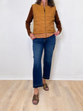 QUILTED FRONT ZIP SWEATER VEST