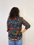 MIX PRINT TUNIC W/ TASSLE TIES