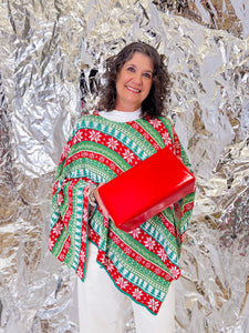 CHRISTMAS TREE HOLIDAY PONCHO