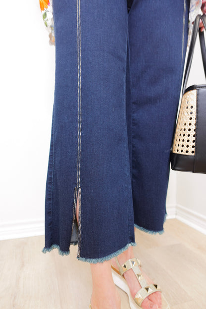 HIGH WAISTED CROPPED TROUSER JEAN
