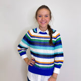 3/4 SLEEVE CREW NECK SWEATER