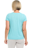 COTTON SLUB V-NECK TEE