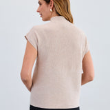 Ottoman Cap Sleeve Sweater Vest