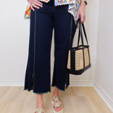 HIGH WAISTED CROPPED TROUSER JEAN