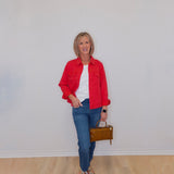 TRUCKET JACKET W/ SHIRRED BACK