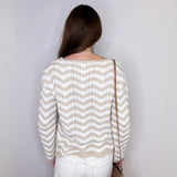 L/S SCALLOP HEM SWEATER