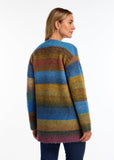 STRIPED SPACE DYE CARDIGAN