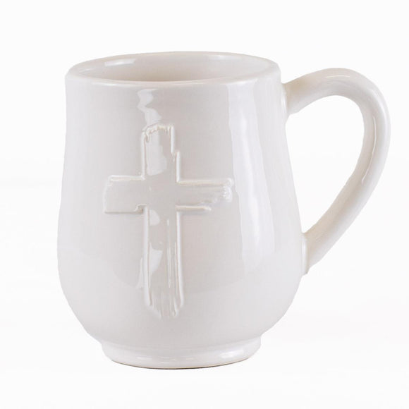 CROSS EMBOSSED COFFEE MUG