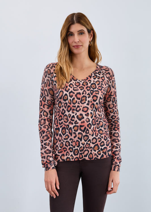 Leopard V-Neck Top