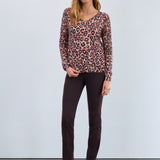 Leopard V-Neck Top