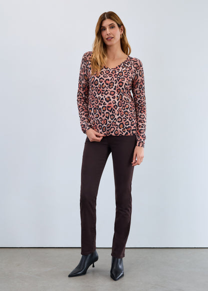 Leopard V-Neck Top